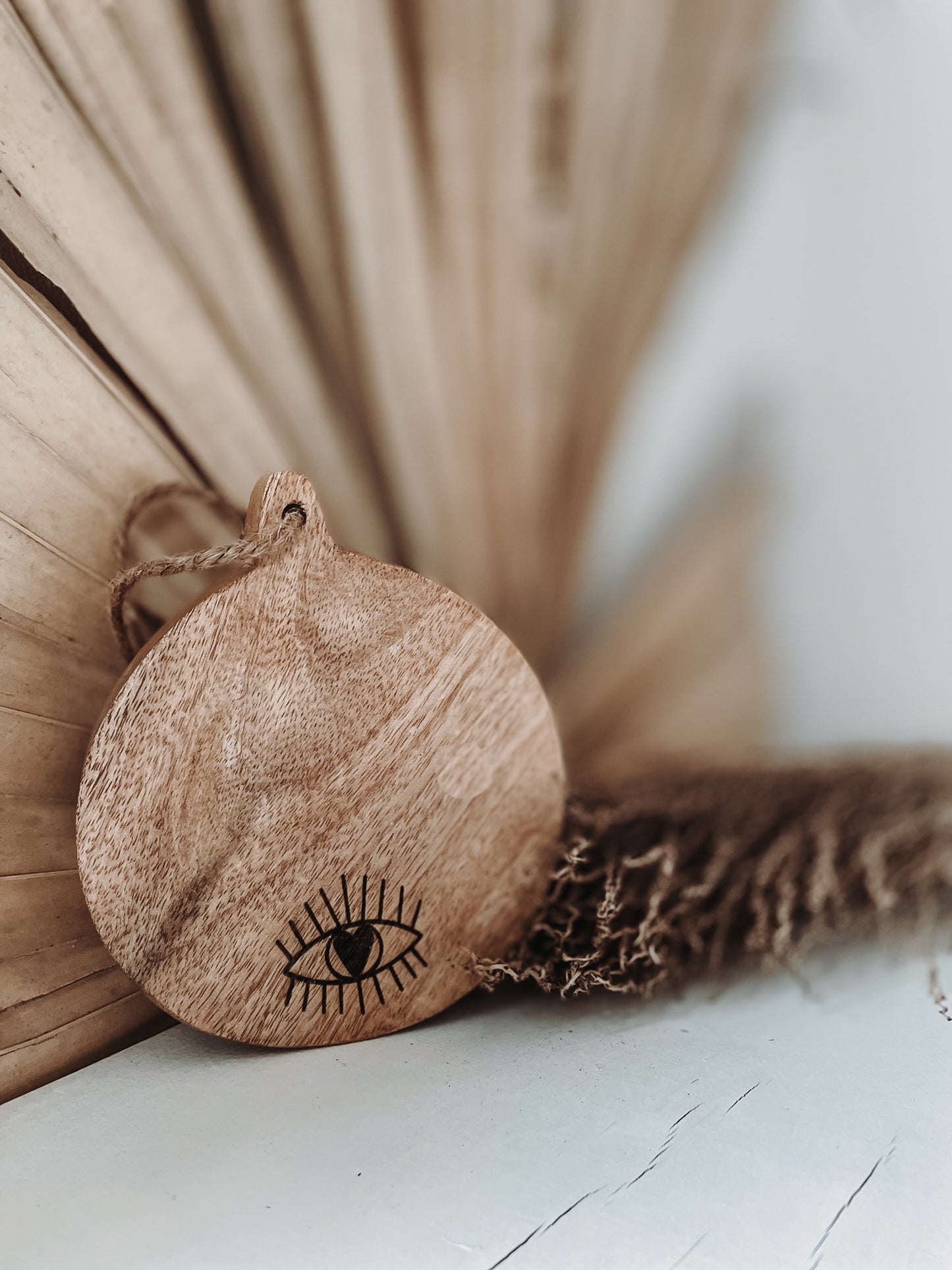 Holzuntersetzer Auge