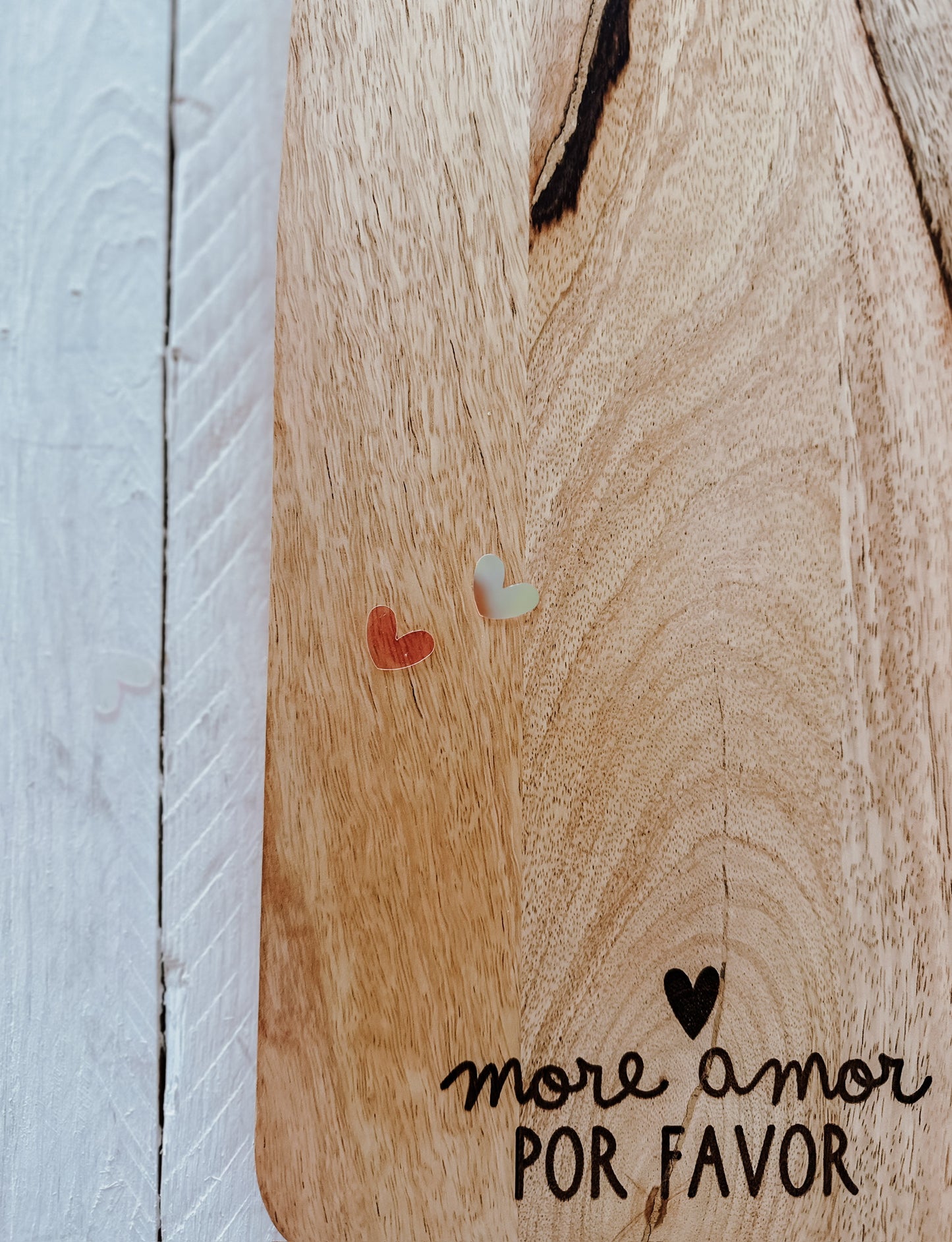 Brettchen „more amor por favor“