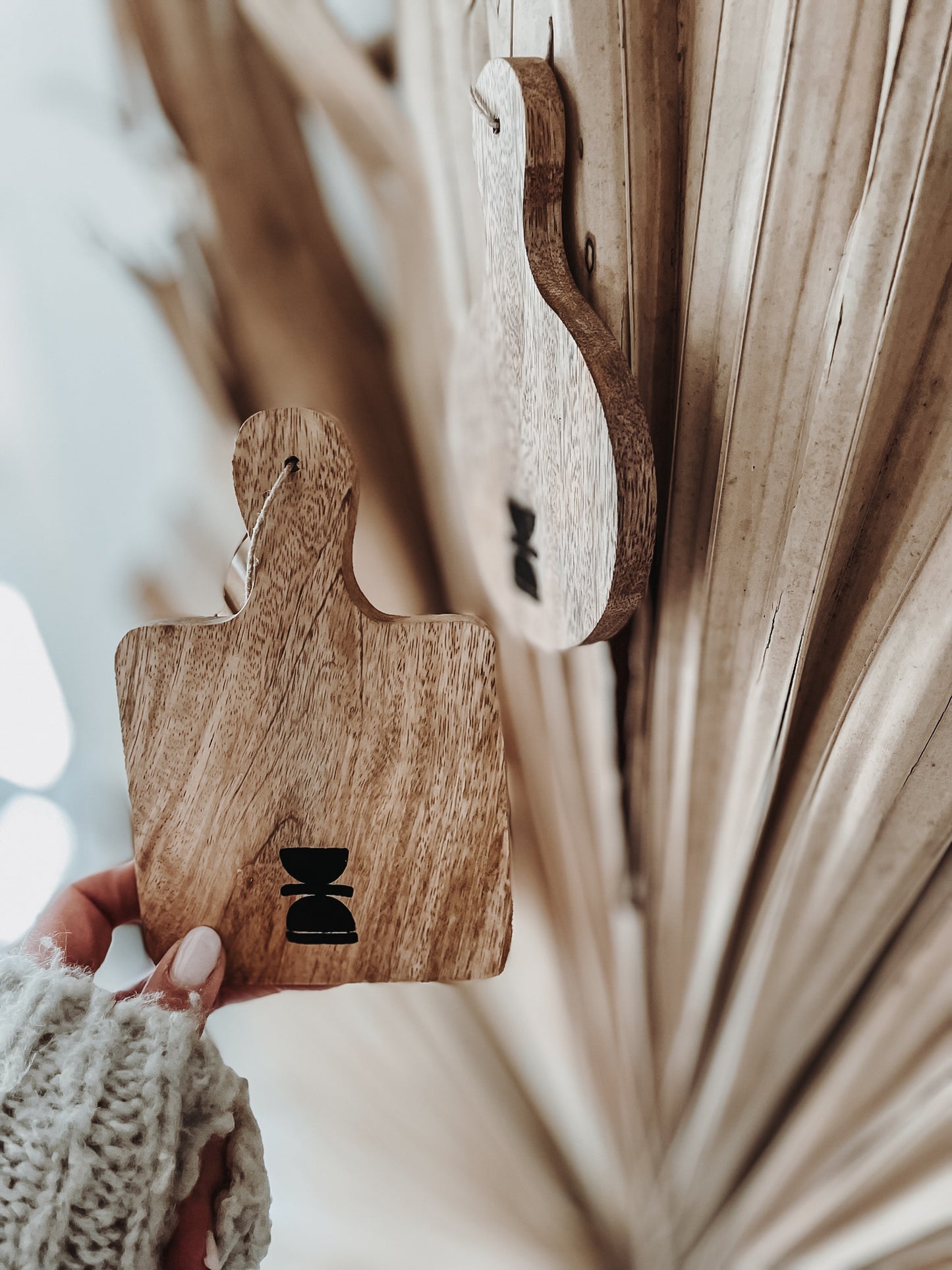 Holzuntersetzer Boho