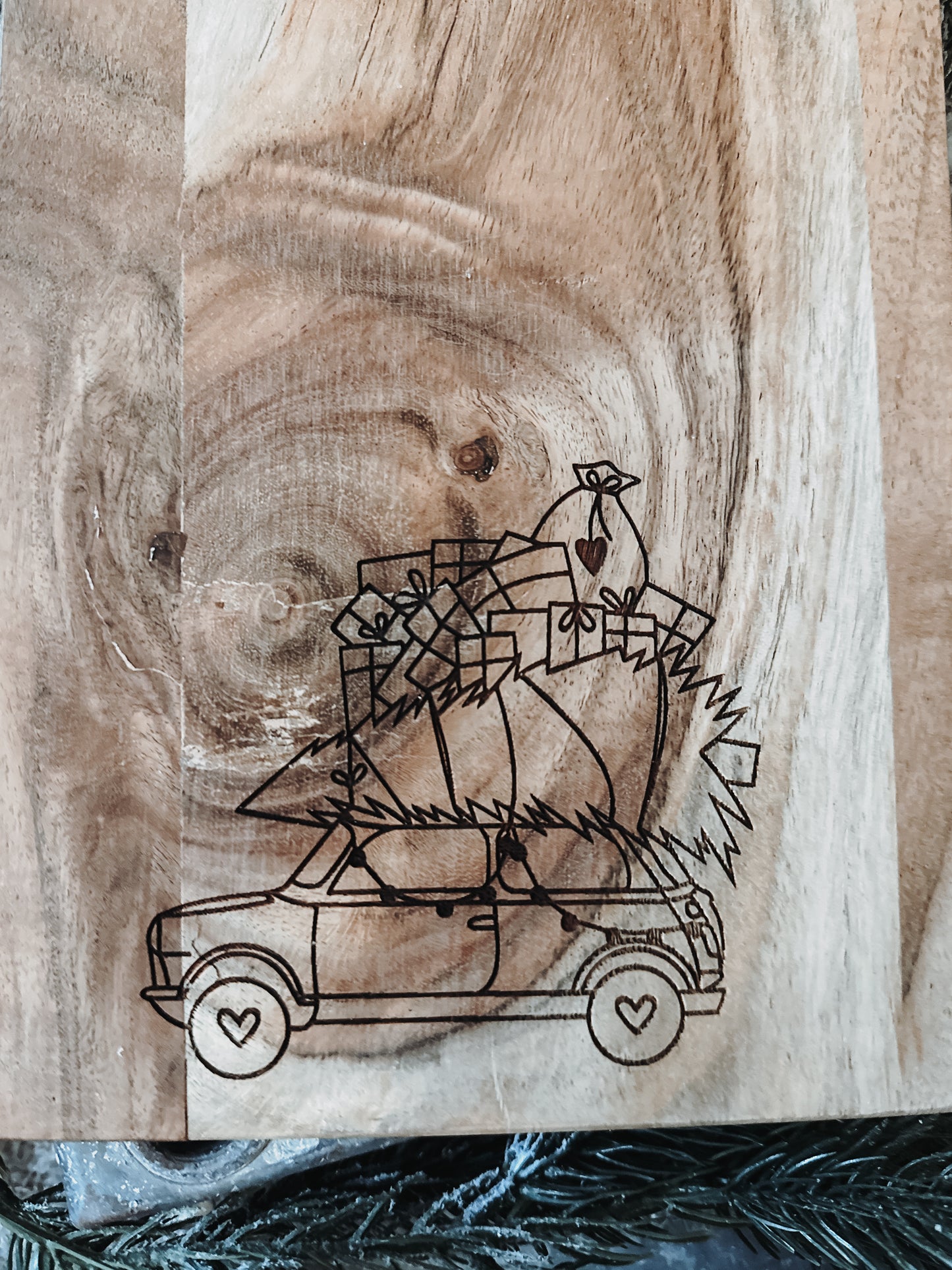 Brettchen „driving home for christmas“