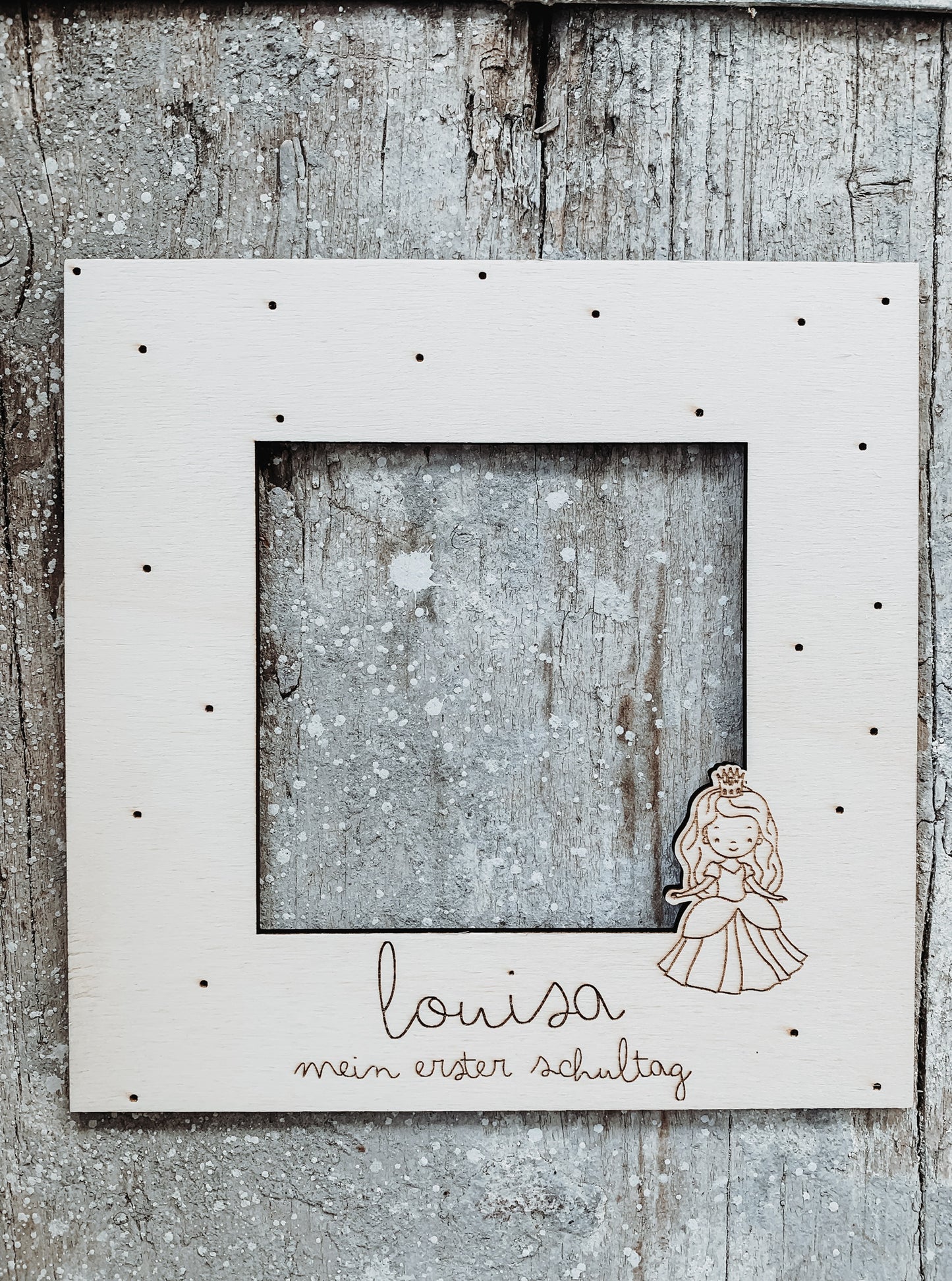 Holzpassepartout Einschulung