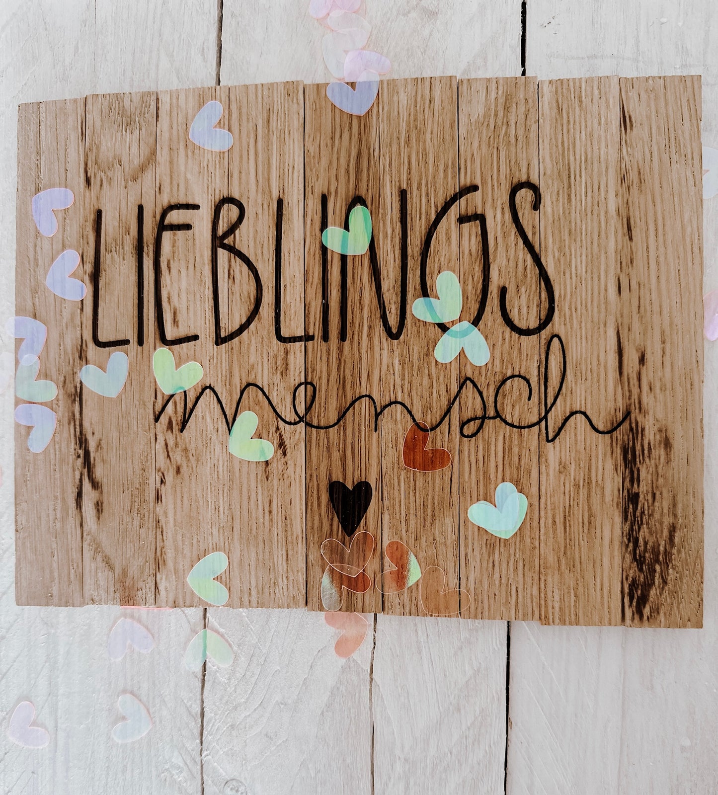 Holzschild „Lieblingsmensch“ groß