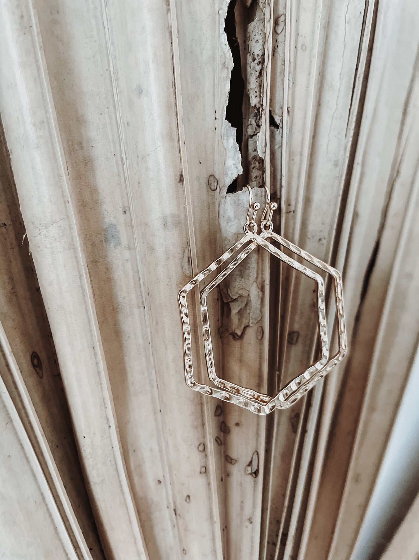 Ohrringe •gehämmertes Gold•