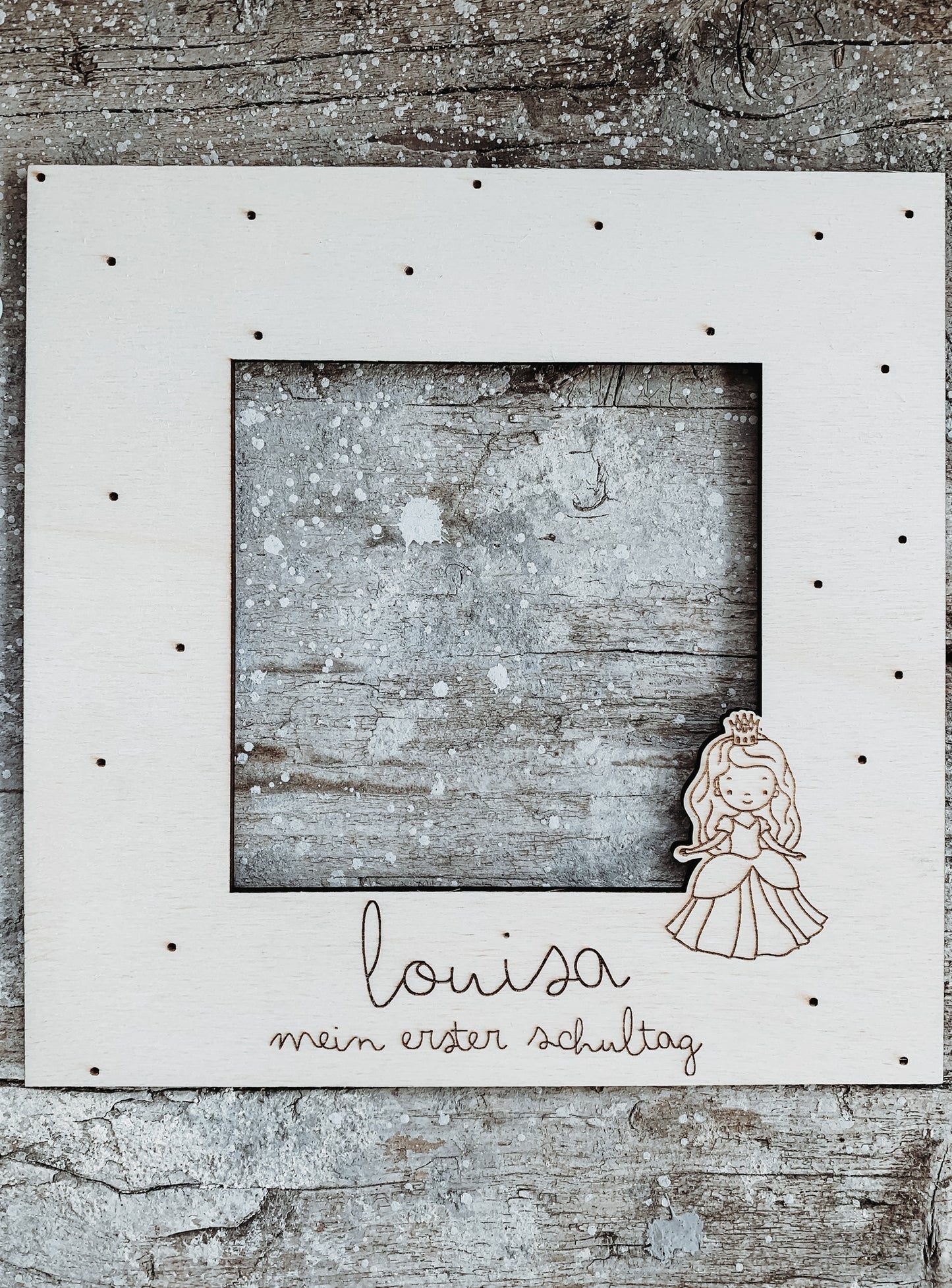 Holzpassepartout Einschulung