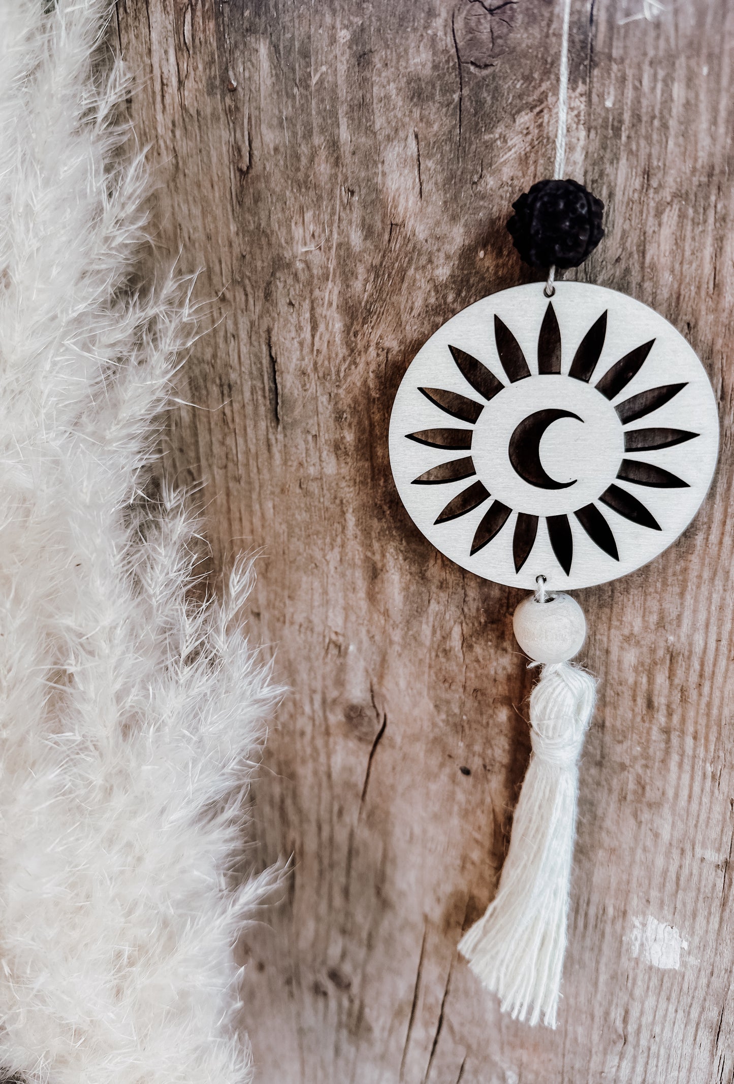 Anhänger Boho Mond,Rudraksha