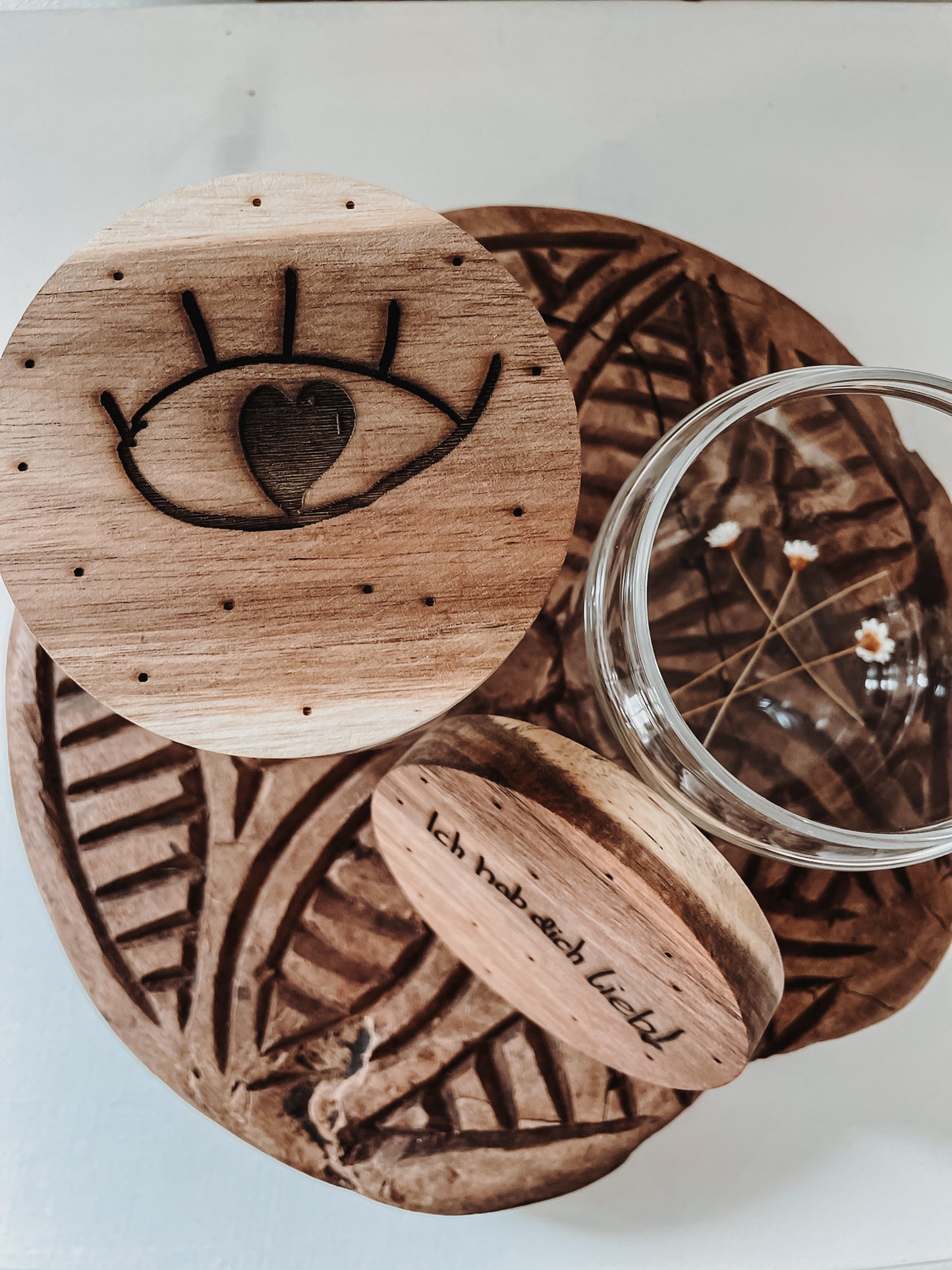 personalisierte Glasdose •Kinderkunst•