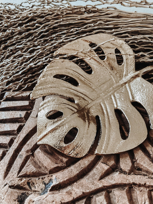 Palmblattschale Jessi gold