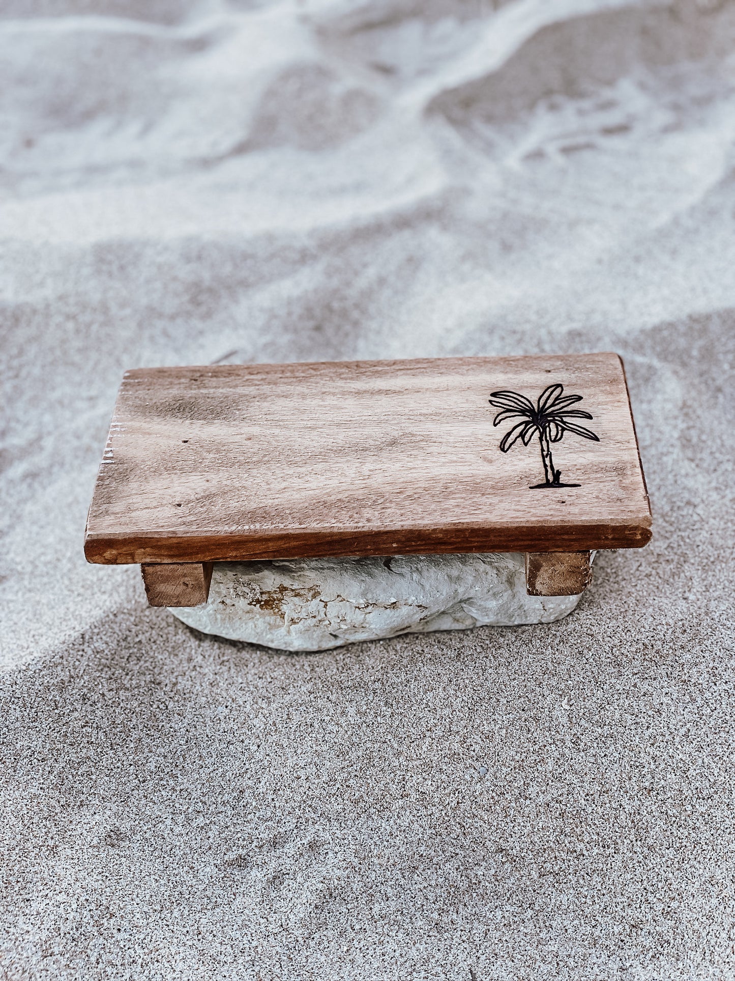 Kerzen-/Dekorationstablett aus Mangoholz