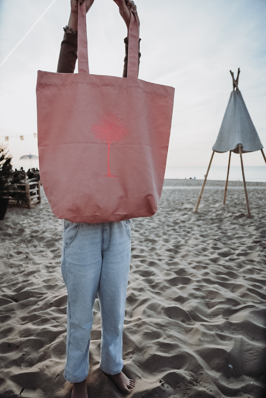 Tasche Boho Palme litschie•pink