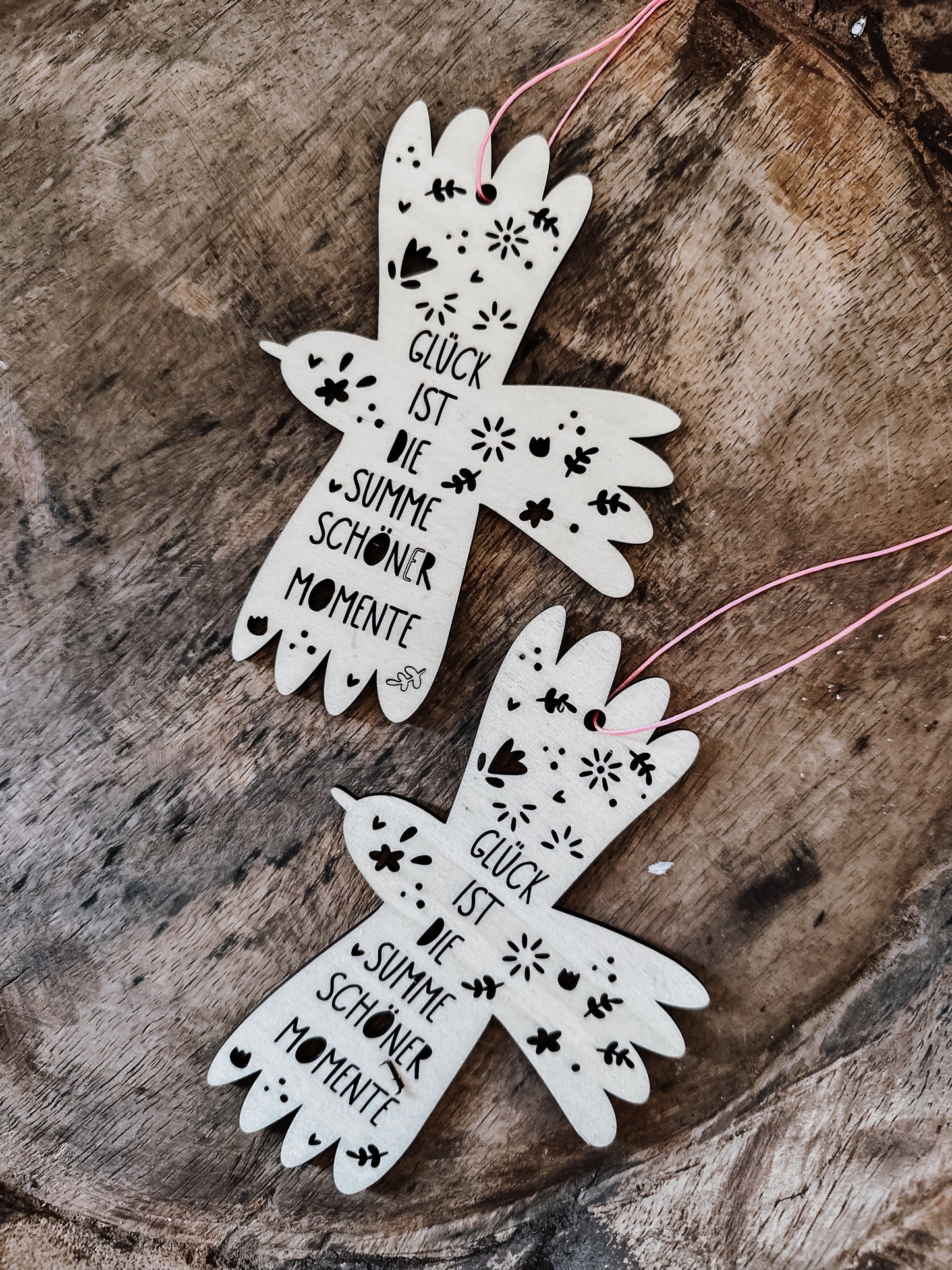 Anhänger „Vogel Glücksmomente“