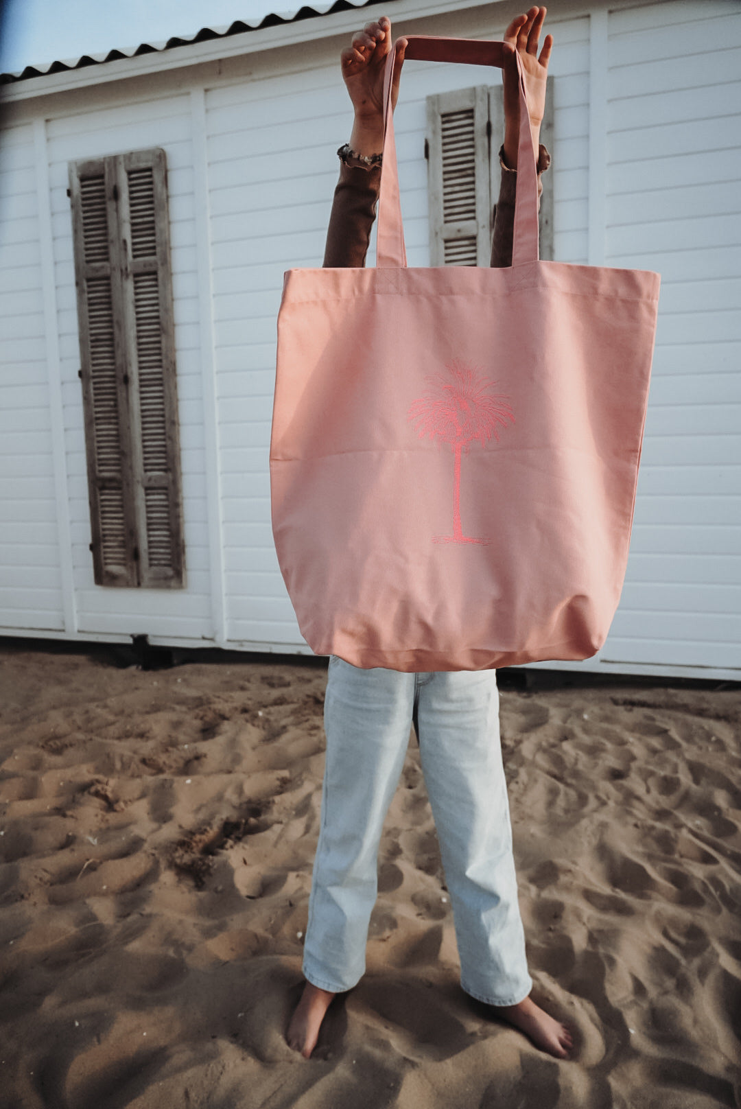 Tasche Boho Palme litschie•pink