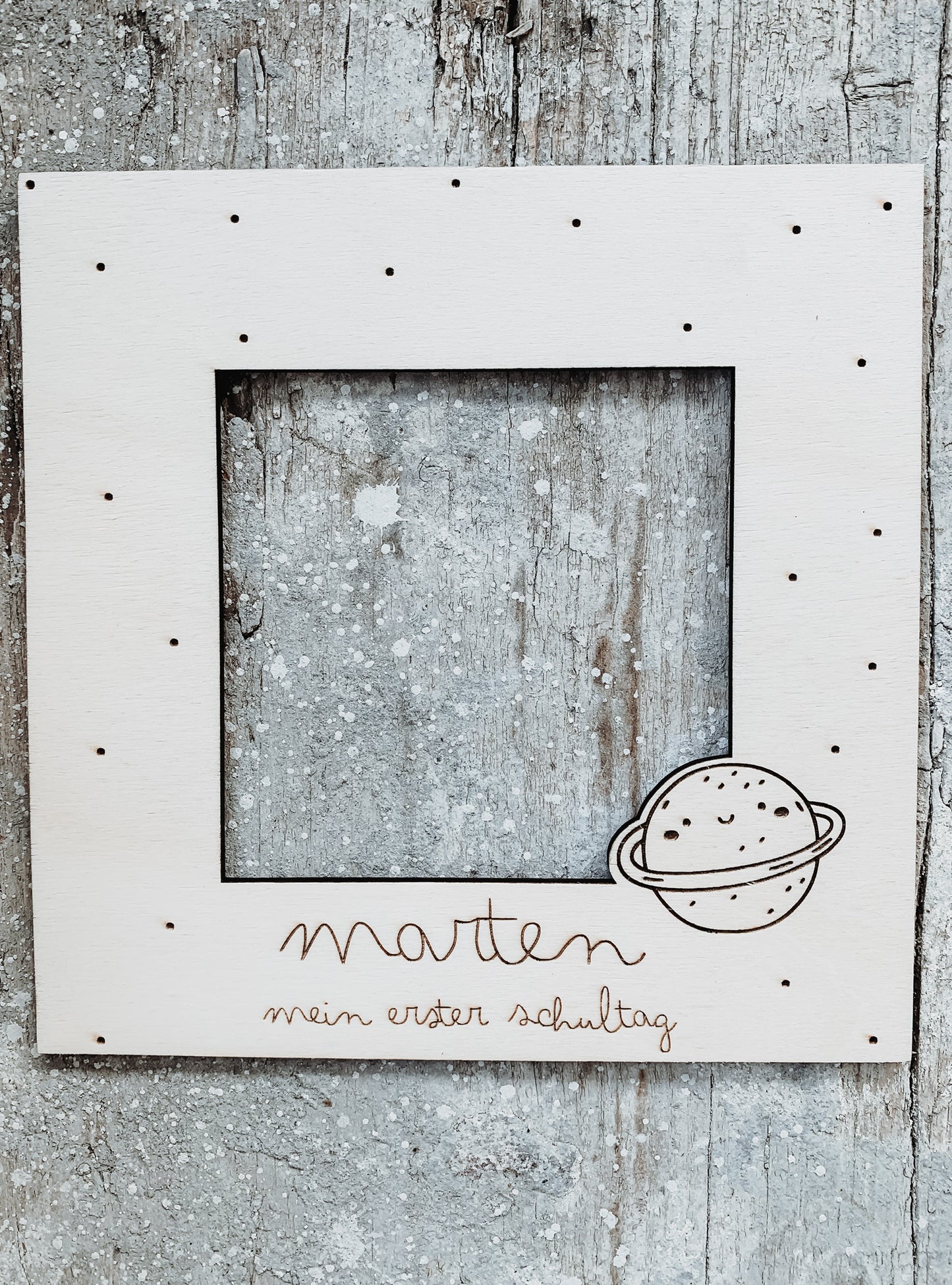 Holzpassepartout Einschulung