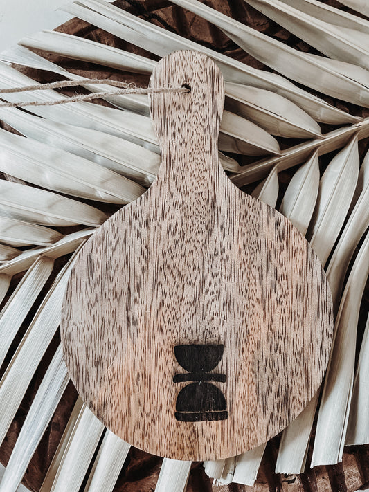 Holzuntersetzer Boho