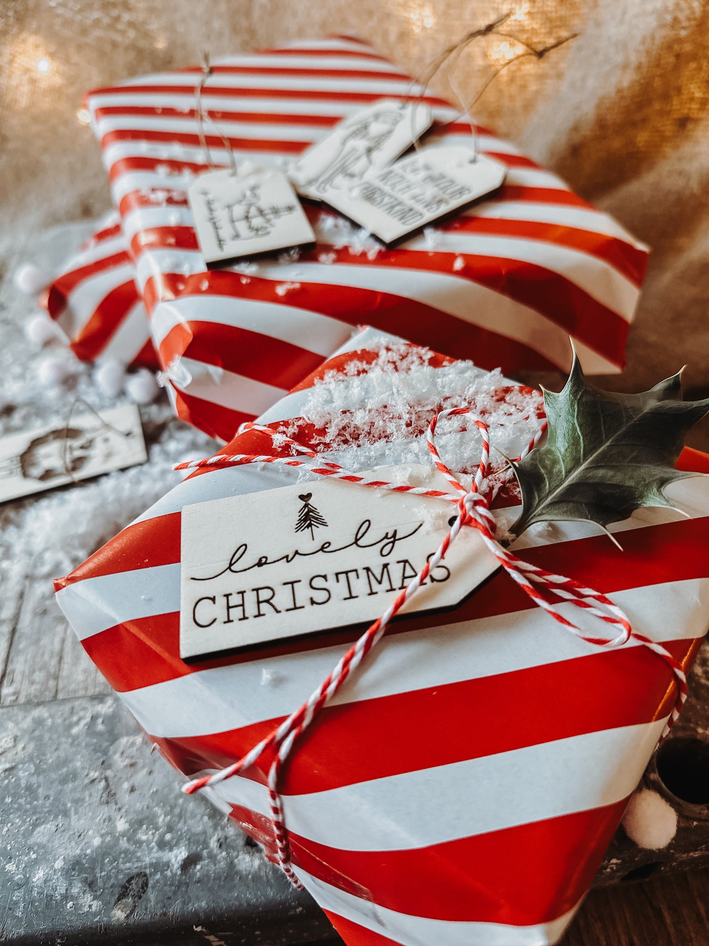 Holzgeschenkanhänger XMAS