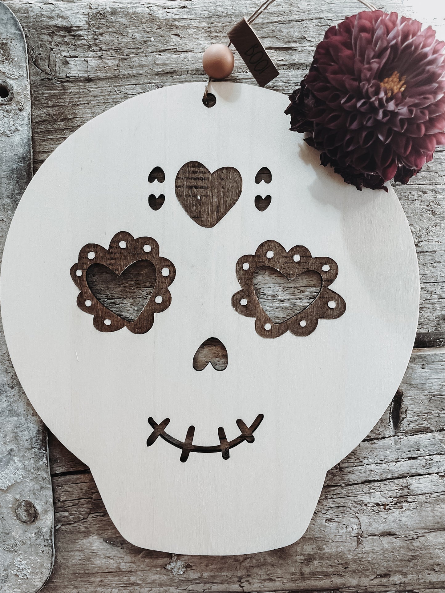 Totenkopfanhänger groß dunkel