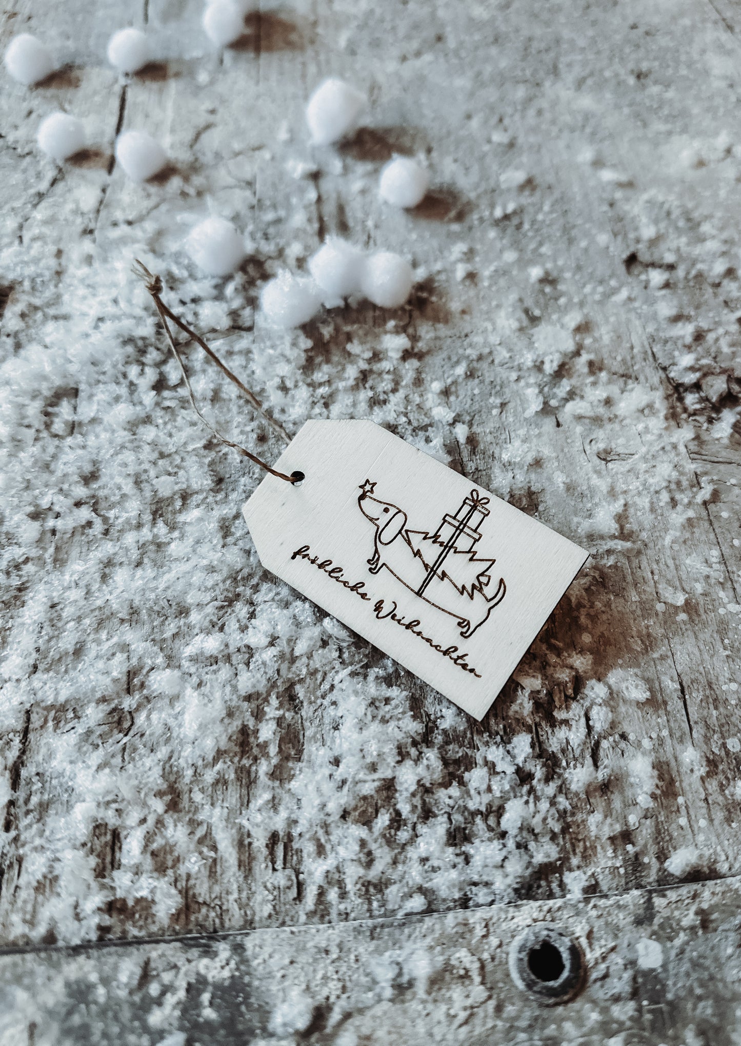 Holzgeschenkanhänger XMAS