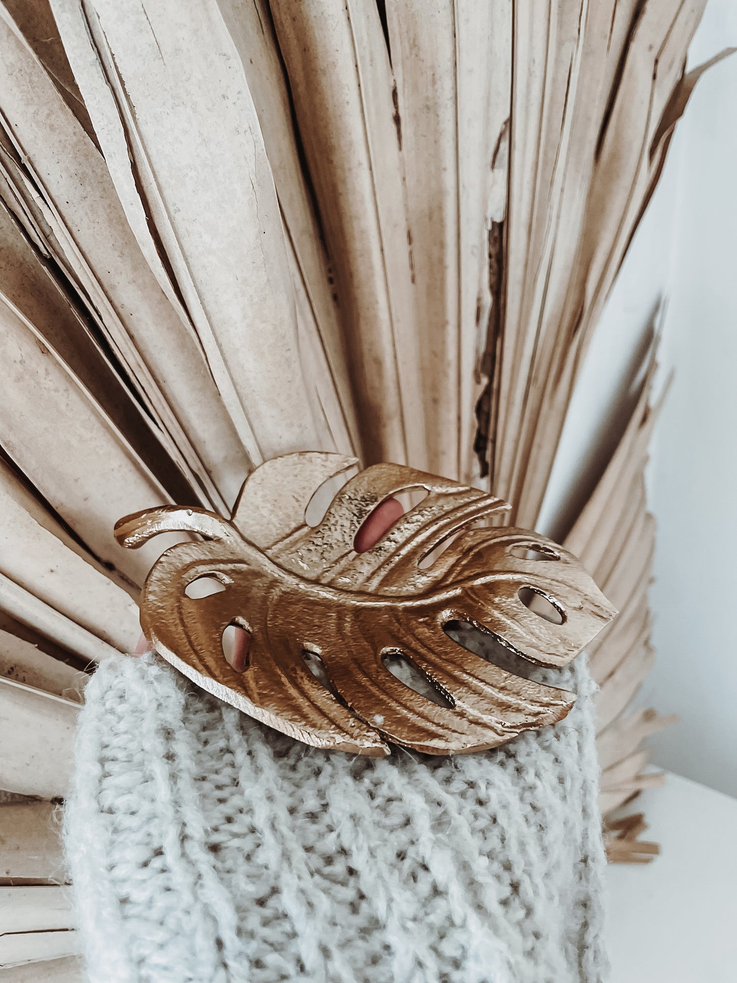 Palmblattschale Jessi gold