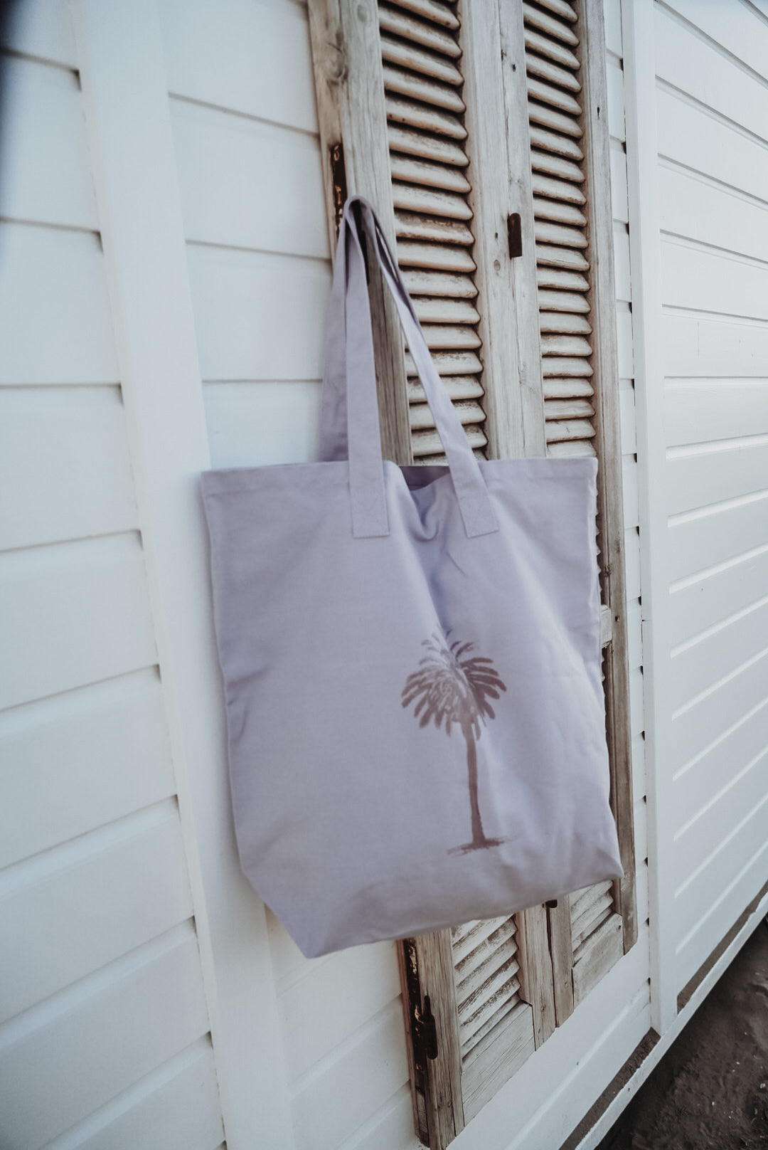 Tasche Boho Palme flieder