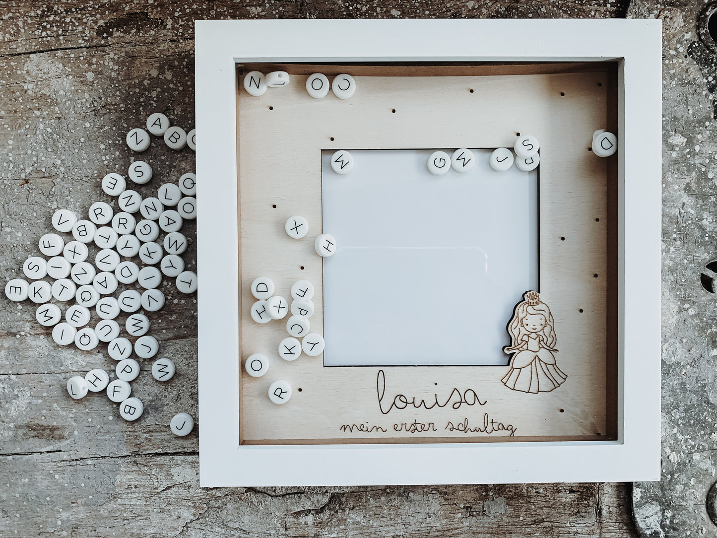 Holzpassepartout Einschulung