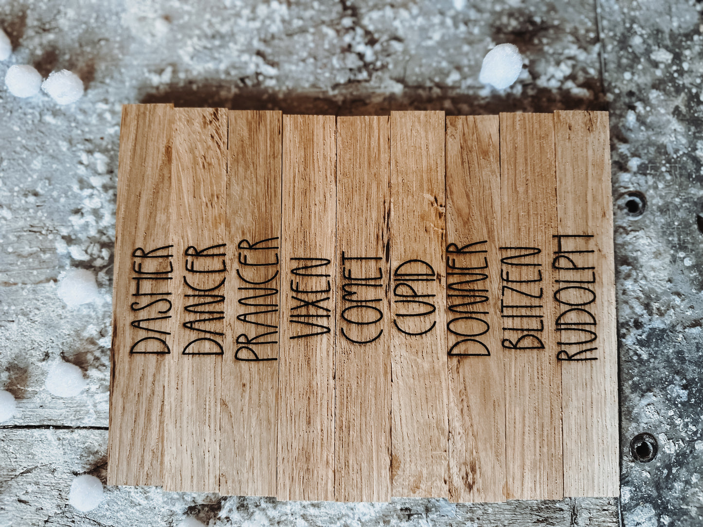 Holzschild „Rentiere“ groß