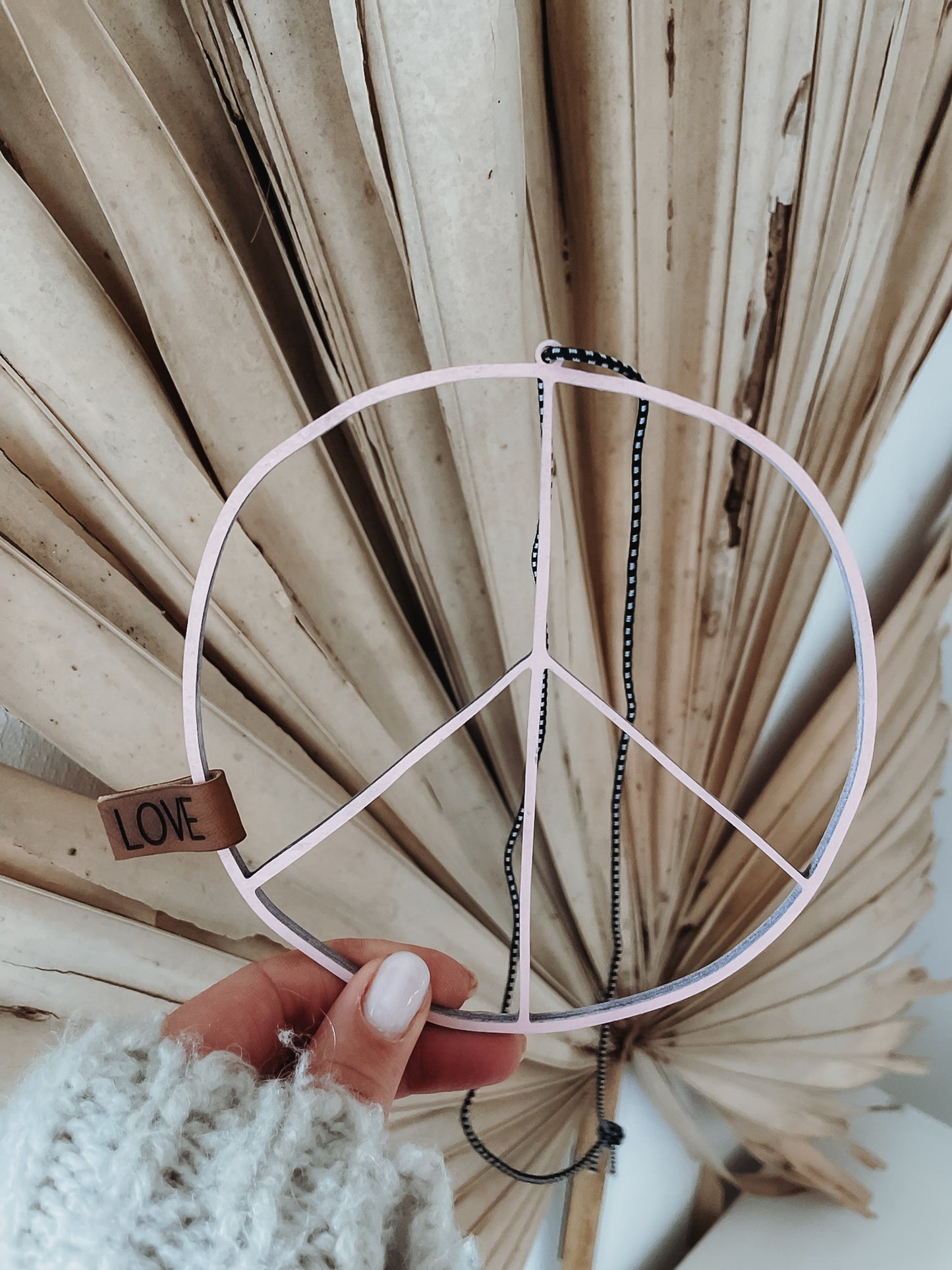 Peace filigran klein -rosa-