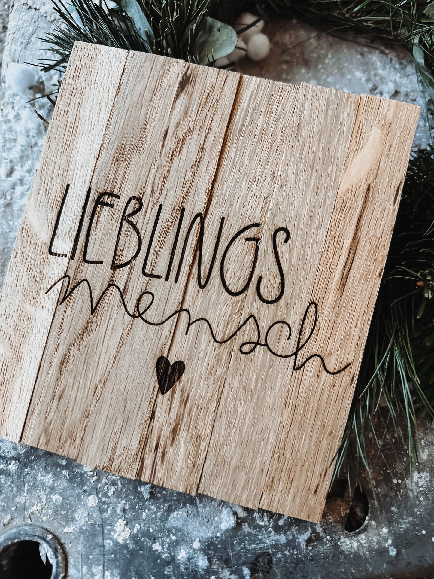 Holzschild „Lieblingsmensch“