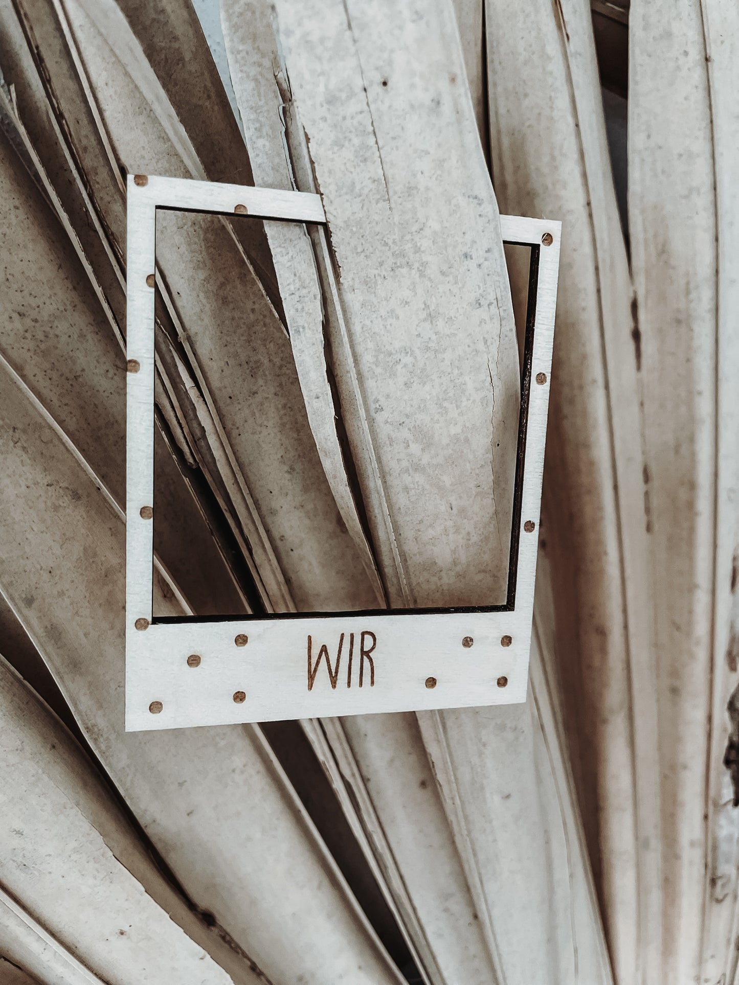 Holzrahmen für Polaroidbilder