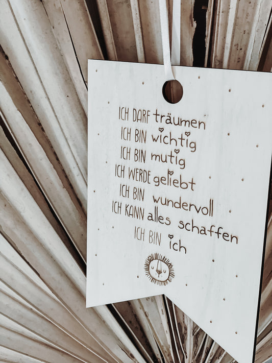 Holzwimpel •Ich bin ich•