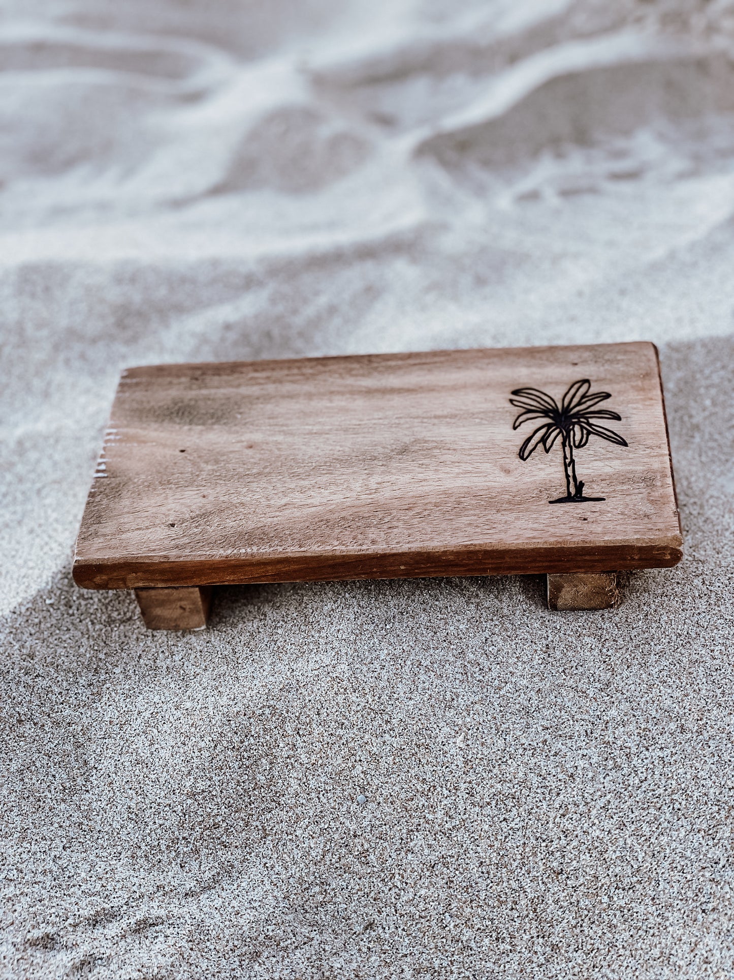 Kerzen-/Dekorationstablett aus Mangoholz