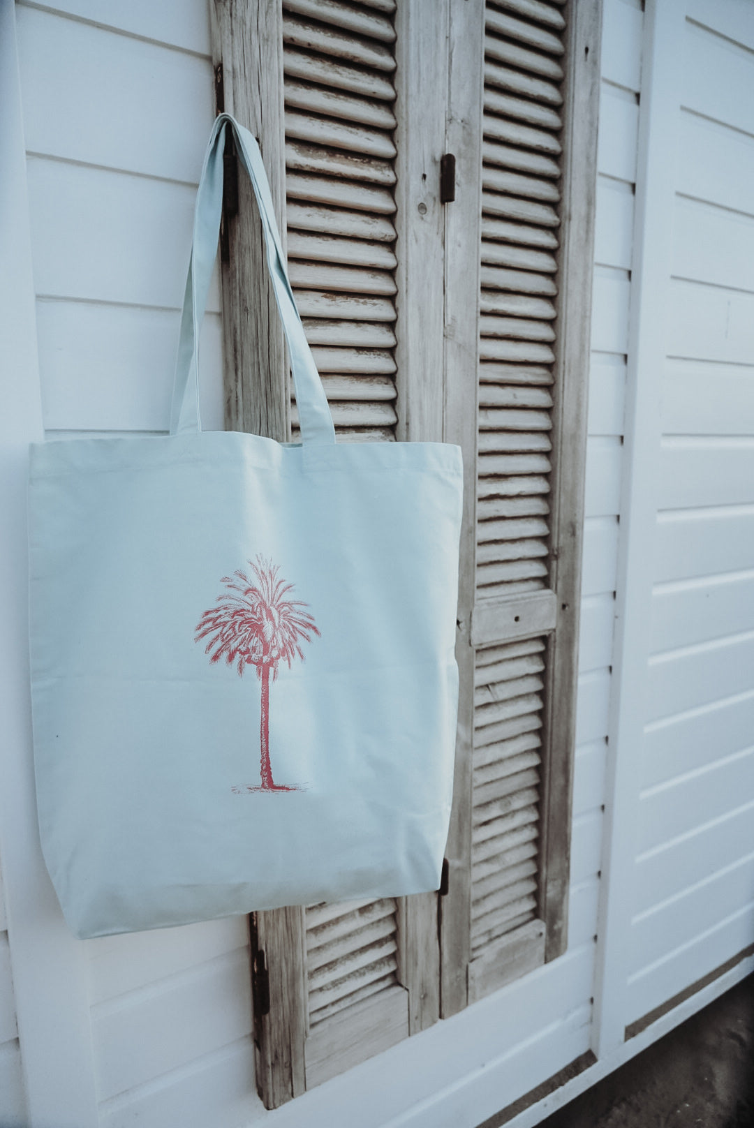 Tasche Boho Palme skyblue•pink