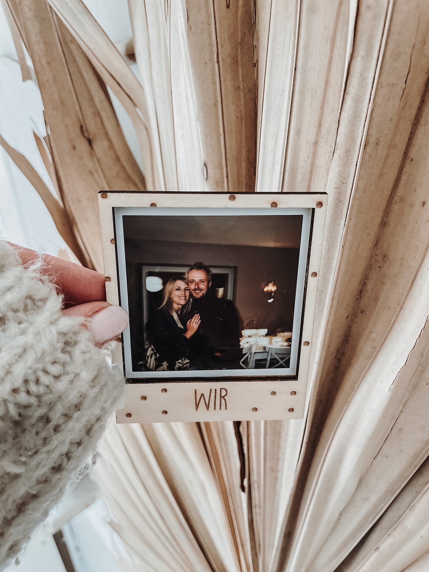 Holzrahmen für Polaroidbilder