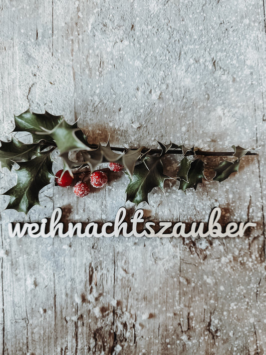 Holzschriftzug „Weihnachtszauber“