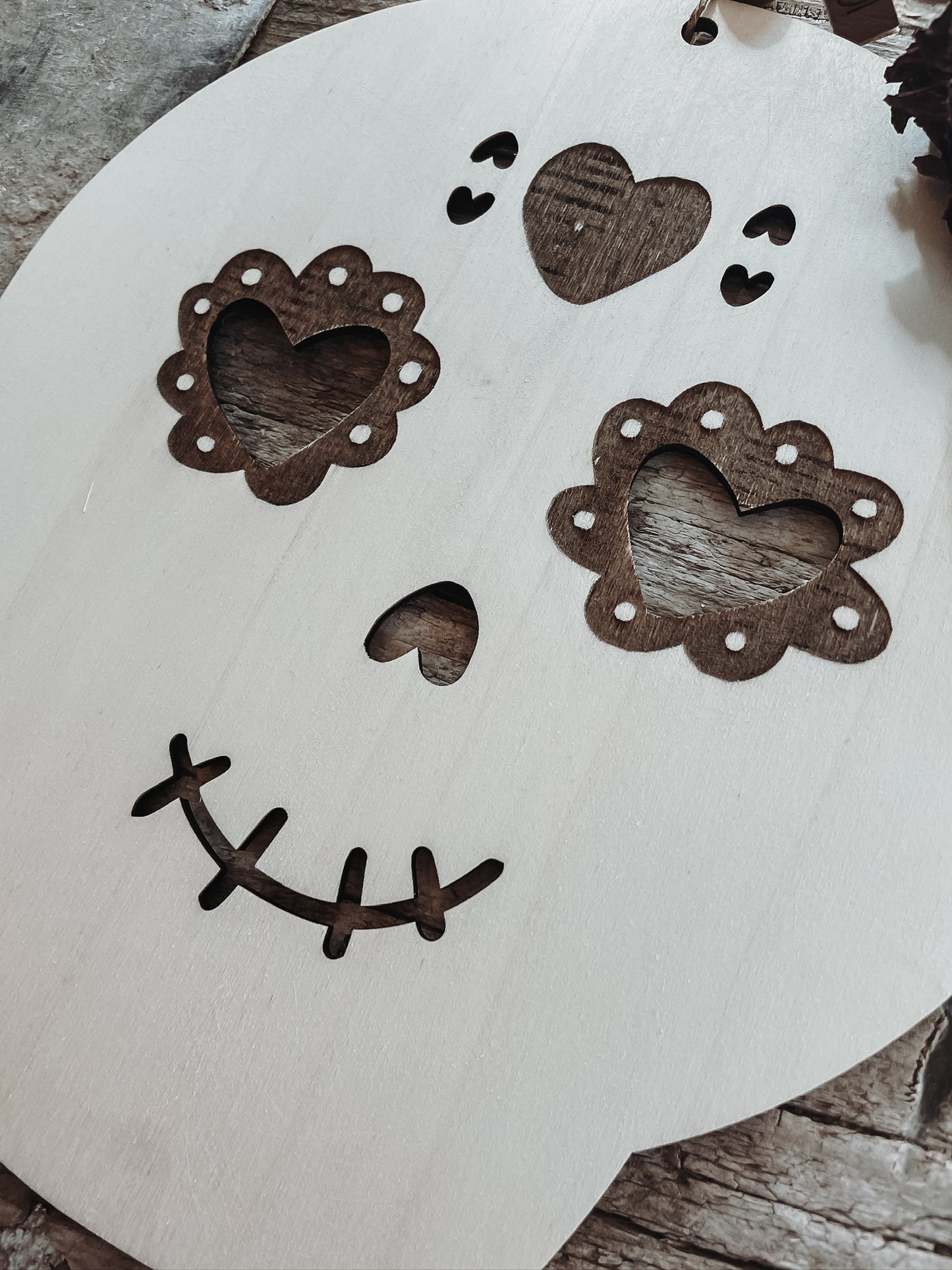 Totenkopfanhänger groß dunkel