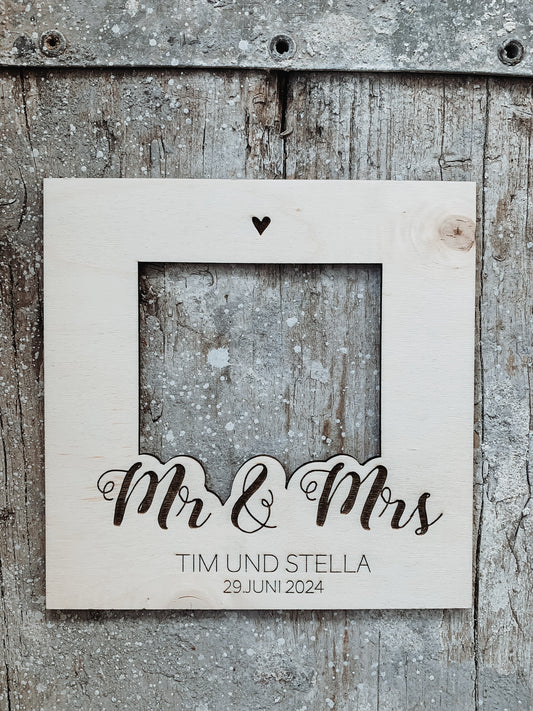 Holzpassepartout Hochzeit