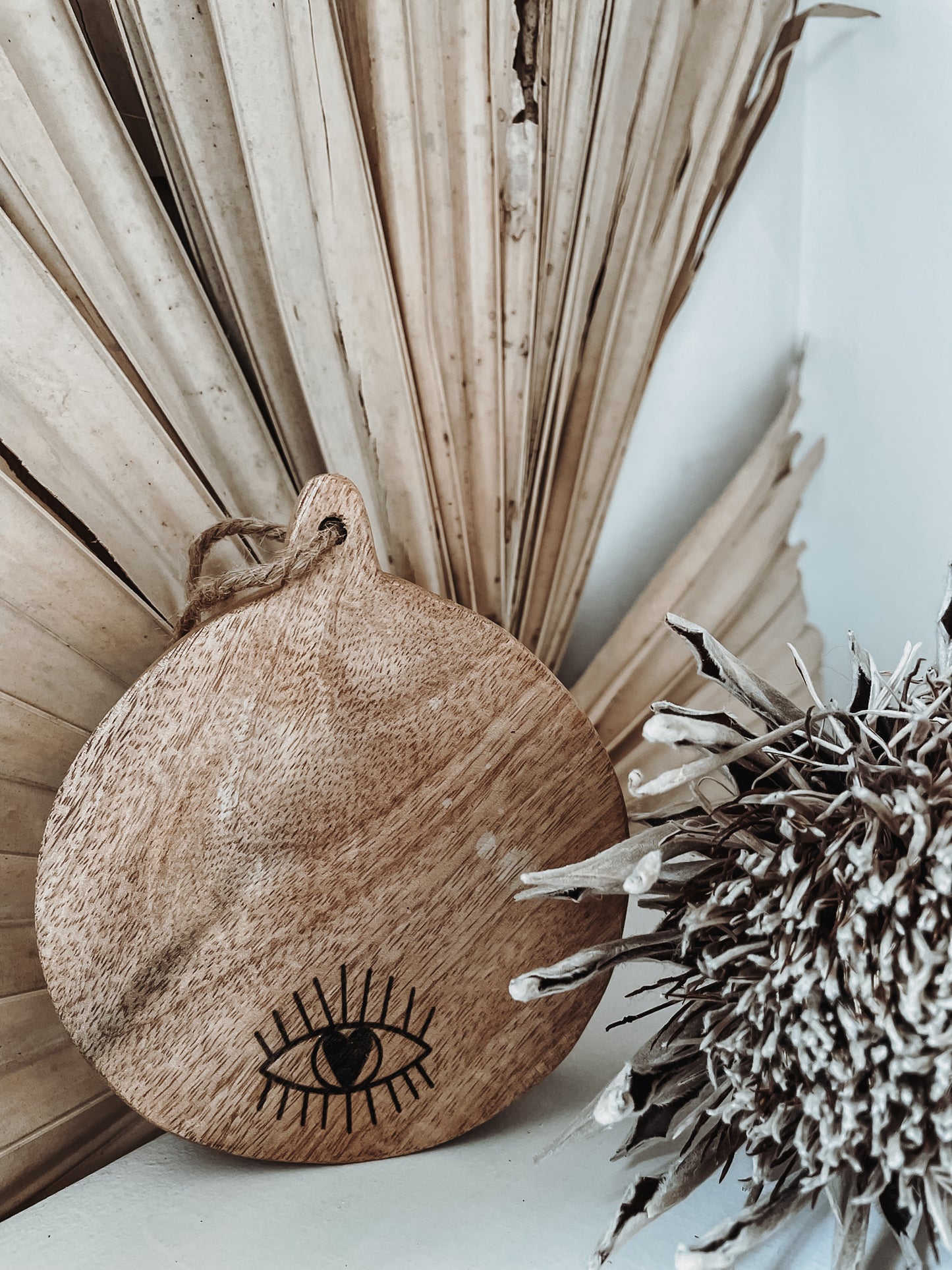 Holzuntersetzer Auge