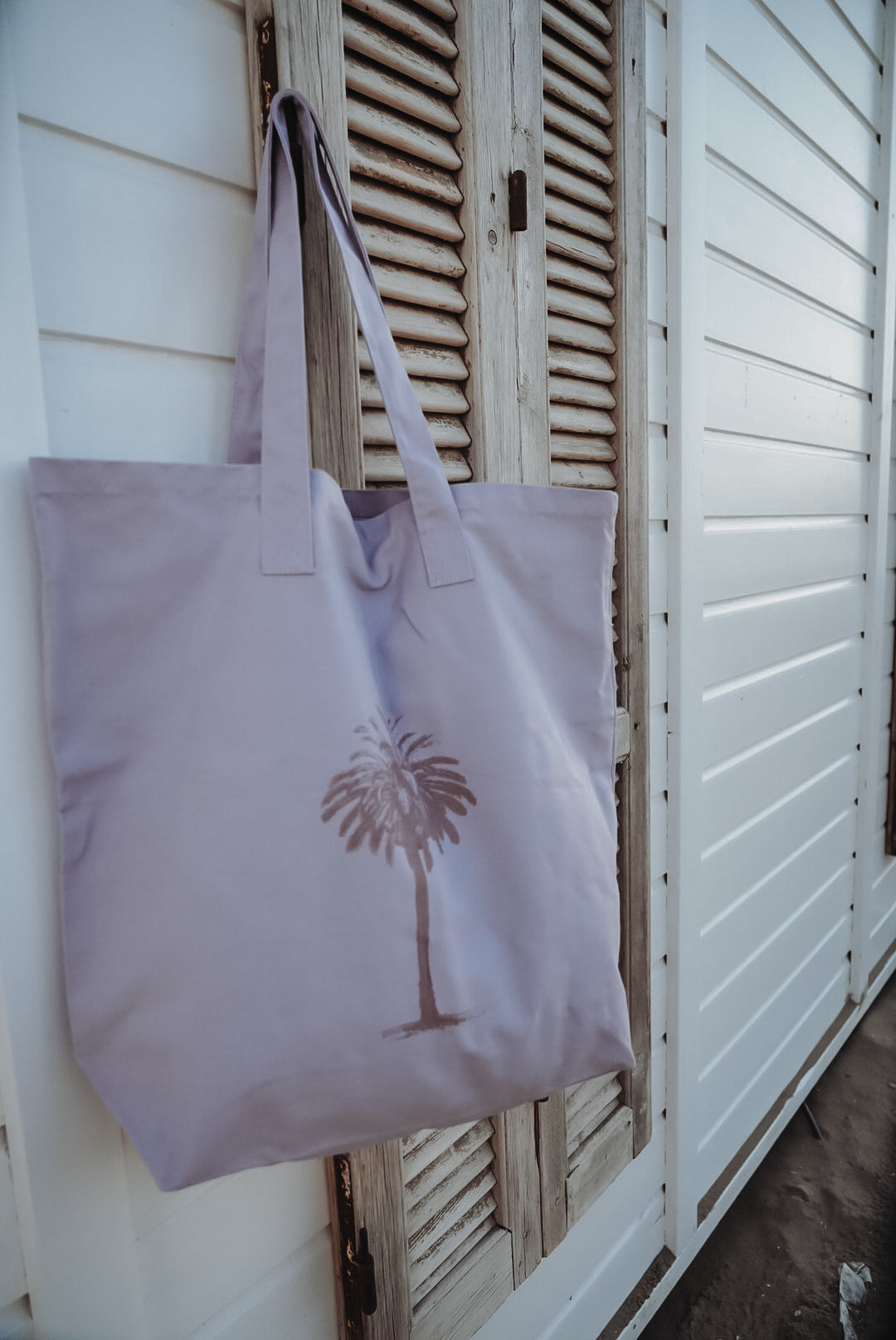 Tasche Boho Palme flieder