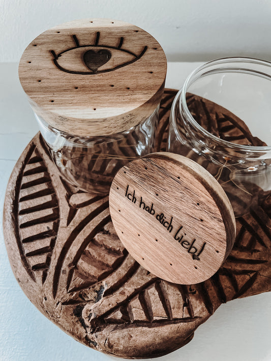 personalisierte Glasdose •Kinderkunst•