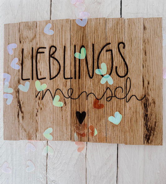 Holzschild „Lieblingsmensch“ groß
