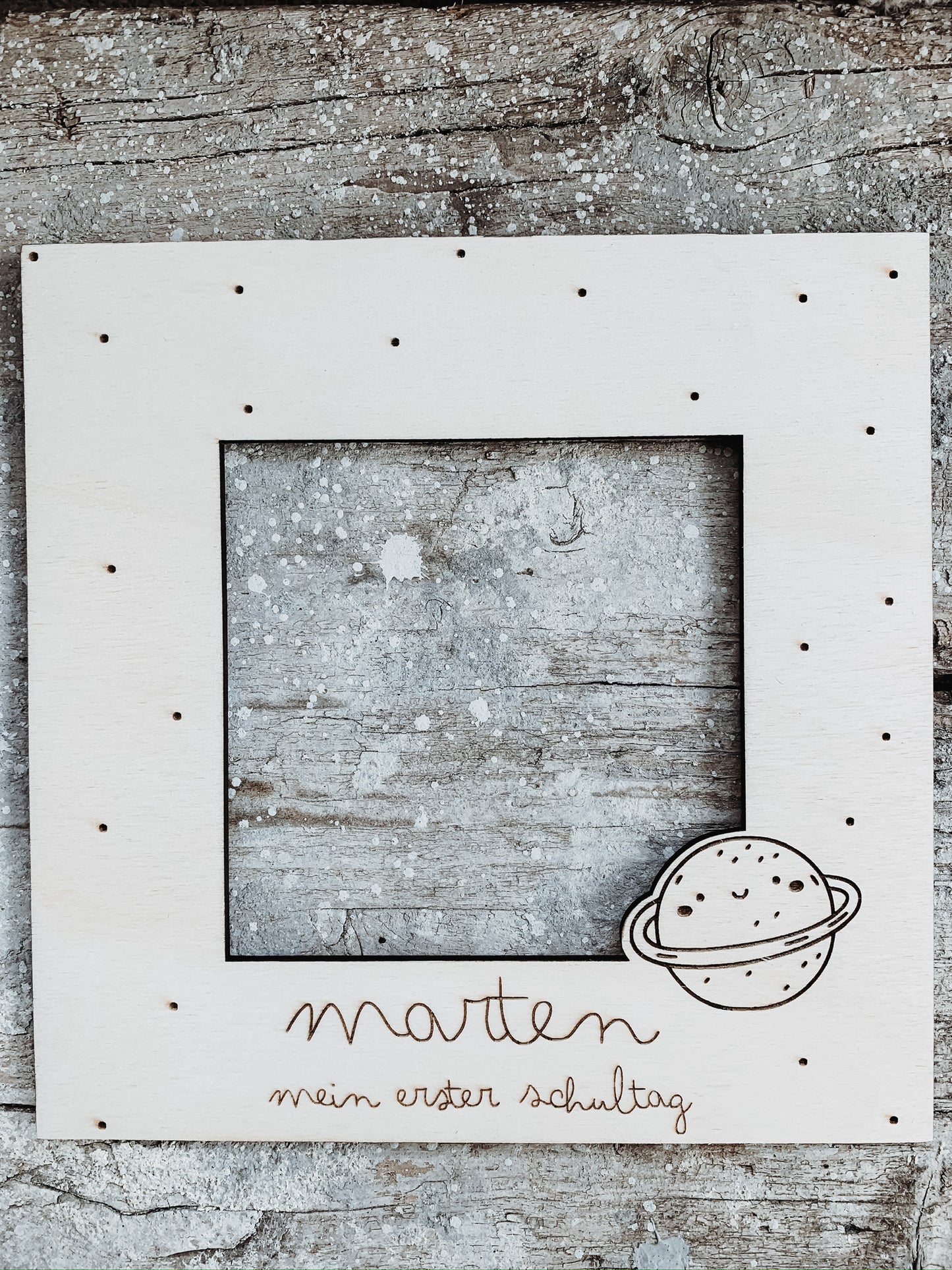 Holzpassepartout Einschulung