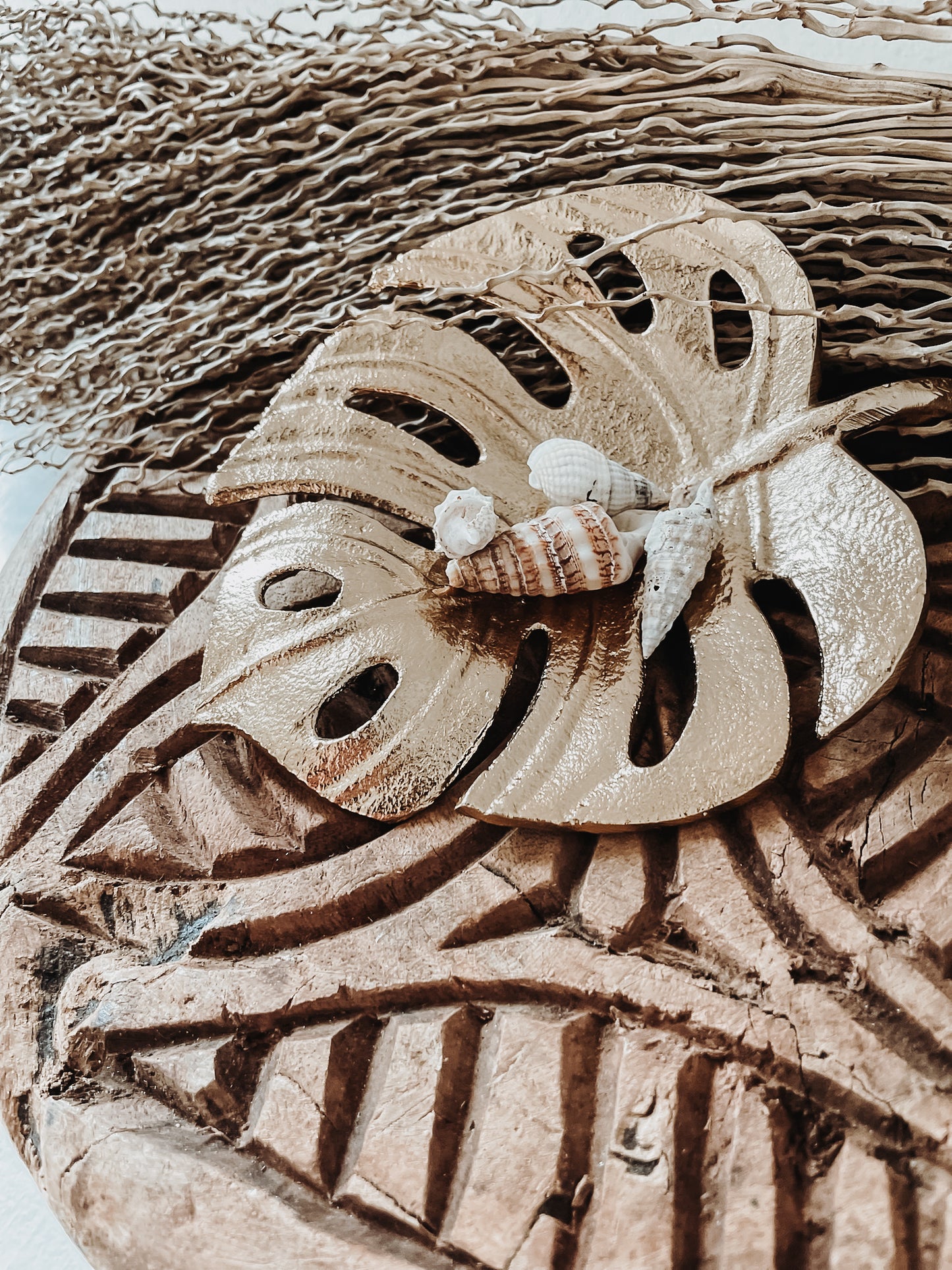 Palmblattschale Jessi gold